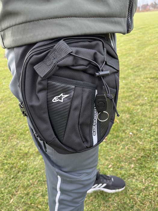 Сумка на ногу для мотоцикліста Alpinestars. Мото сумка на стегно