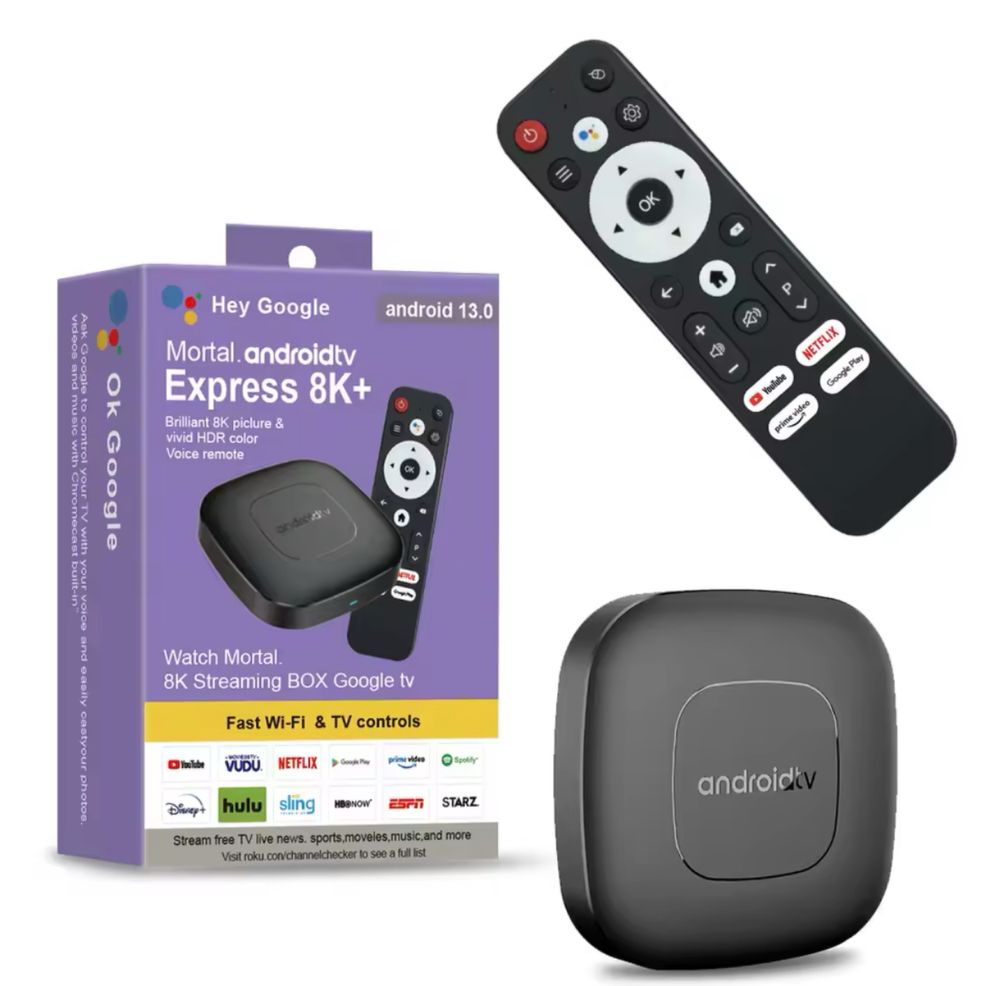 Tv Box Android 13 com bluetooth e Wi-Fi dual band 2.4 e 5G