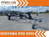 Lorries DOSTAWA! Przyczepka PP75-4816 wym. 373x158cm do transportu skutera wodnego, LAKIEROWANA CZARNA Lampy LED, DMC 750kg, kat.B