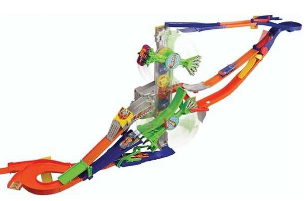 Pista FANTÁSTICA de afixação de parede da Hot Wheels Wall, como NOVA!