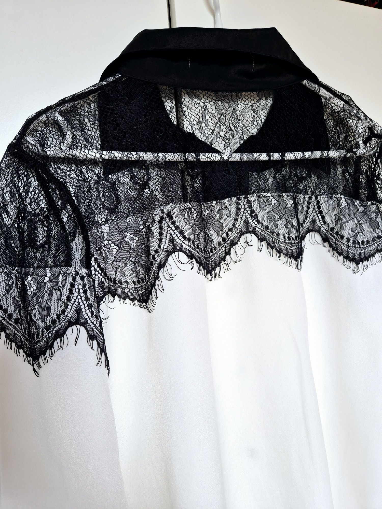 Biała bluzka z koronką Zanzea Collection L/XL