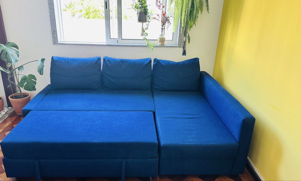 Sofá-cama de canto c/arrumação - IKEA