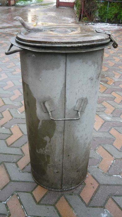 Kosz pojemnik metalowy na śmieci odpady popiół ocynk 110 120 l.