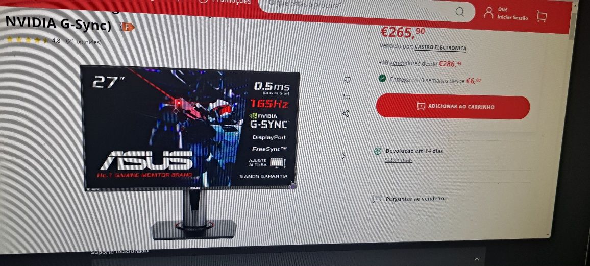 PC desktop + Monitor / Conjunto 990€