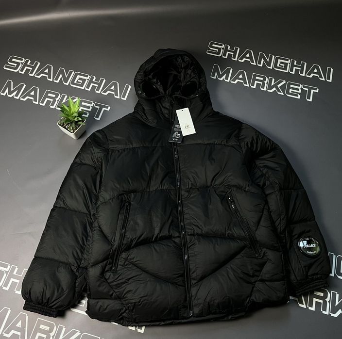 Пуховик чорний куртка Cp company Palace