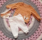 Zestaw spodnie bluza chusta C&A 68