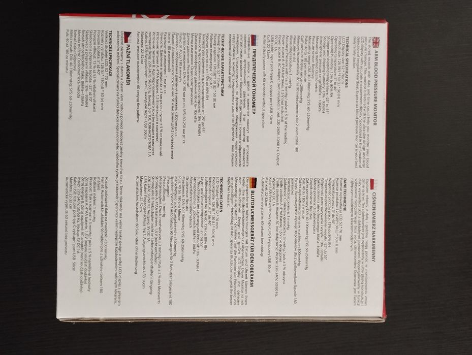 Ciśnieniomierz naramienny Esperanza