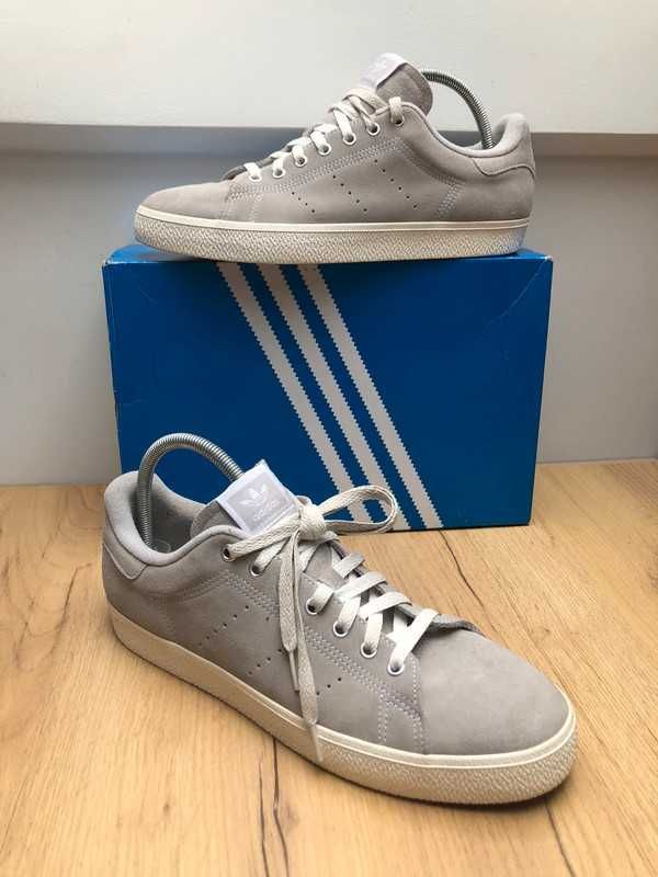 Adidas Stan Smith CS Skóra Zamsz- Szare, Męskie - Rozmiar 47 1/3