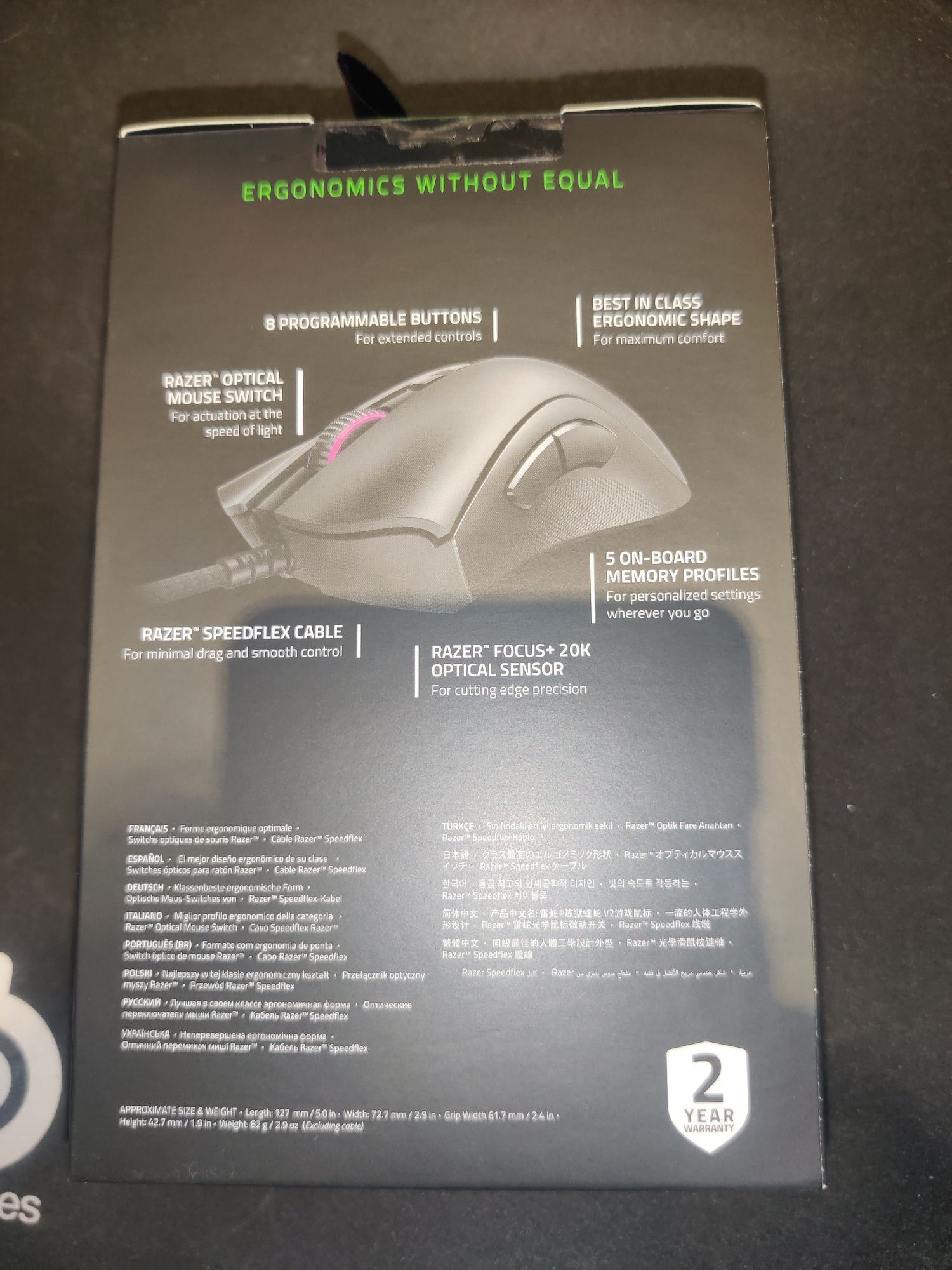 Razer Deathadder V2 - Rato Gaming RGB