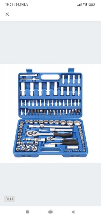 Zestaw narzędzi klucze nasadowych 108 klucze nasadowe1/4" 1/2" BITY