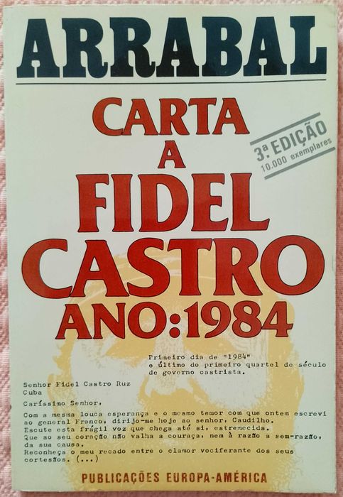 Carta a Fidel Castro - ano 1984, Fernando Arrabal