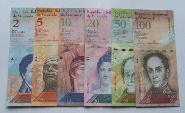 Banknoty WENEZUELA - Z PACZKI BANKOWEJ - Zestaw Kolekcjonerski