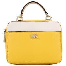Жовта сумка шкіряна michael kors оригінал
