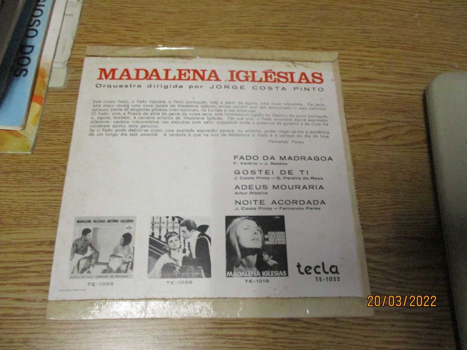 Disco vinil EP Madalena Iglésias