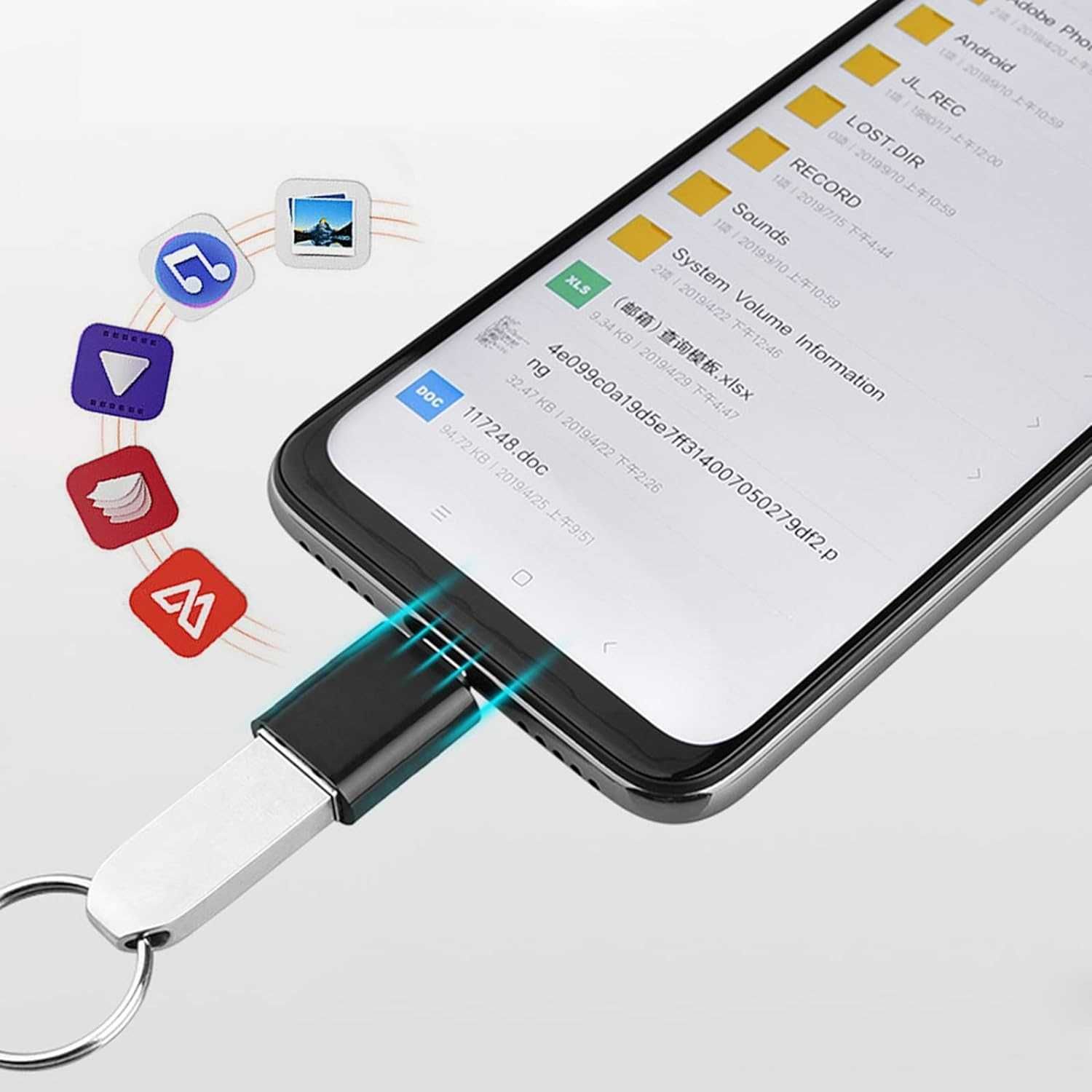 Przejściówka adapter USB-A do USB-C Transmisja danych ładowanie