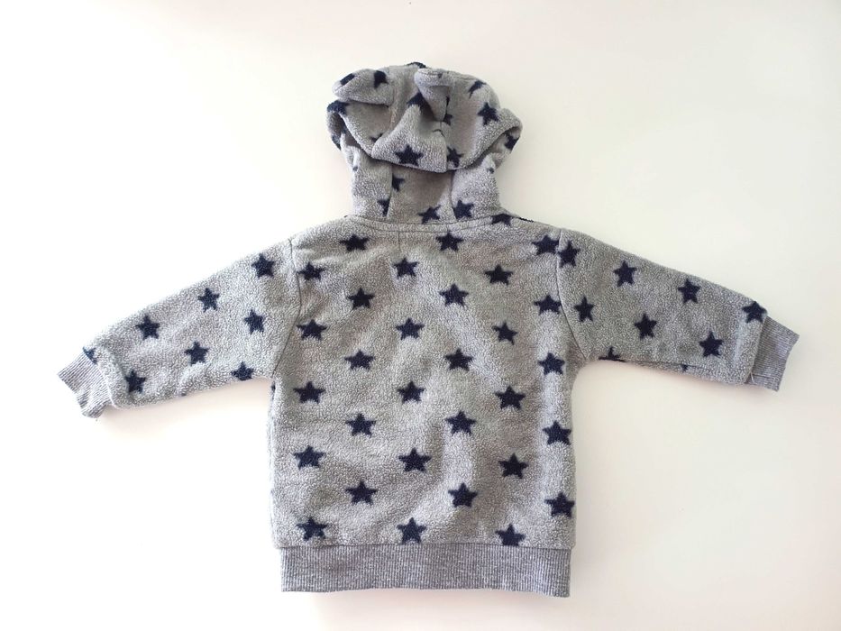 szara bluza z kapturem chlopieca dla chlopca 74cm 6-9mies niemowleca