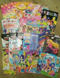 Журналы, раскраски  Винкс , Барби, принцессы и другие