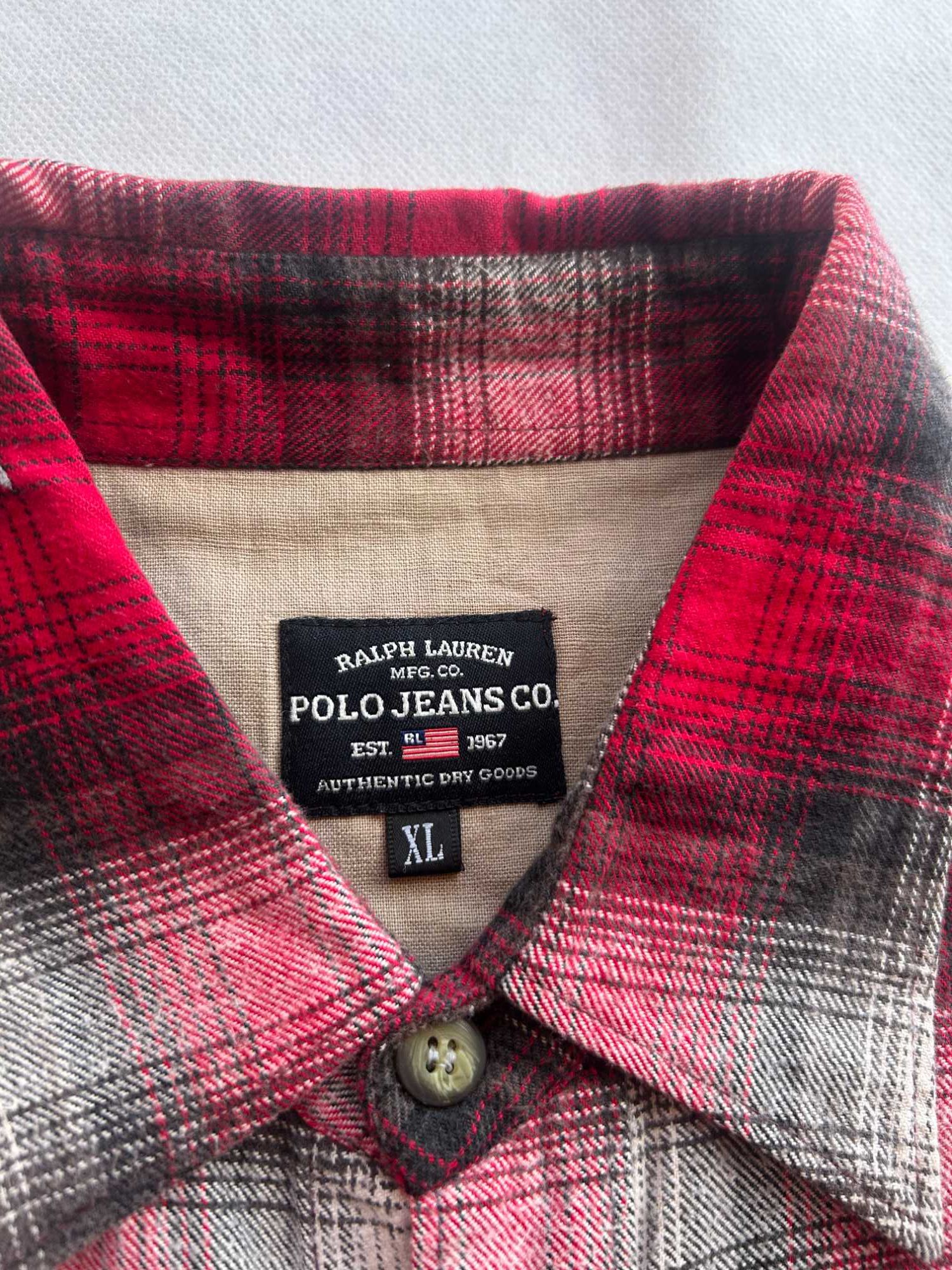 Ralph Lauren _ Flanelowa koszula w kratę XL _ 100% bawełna