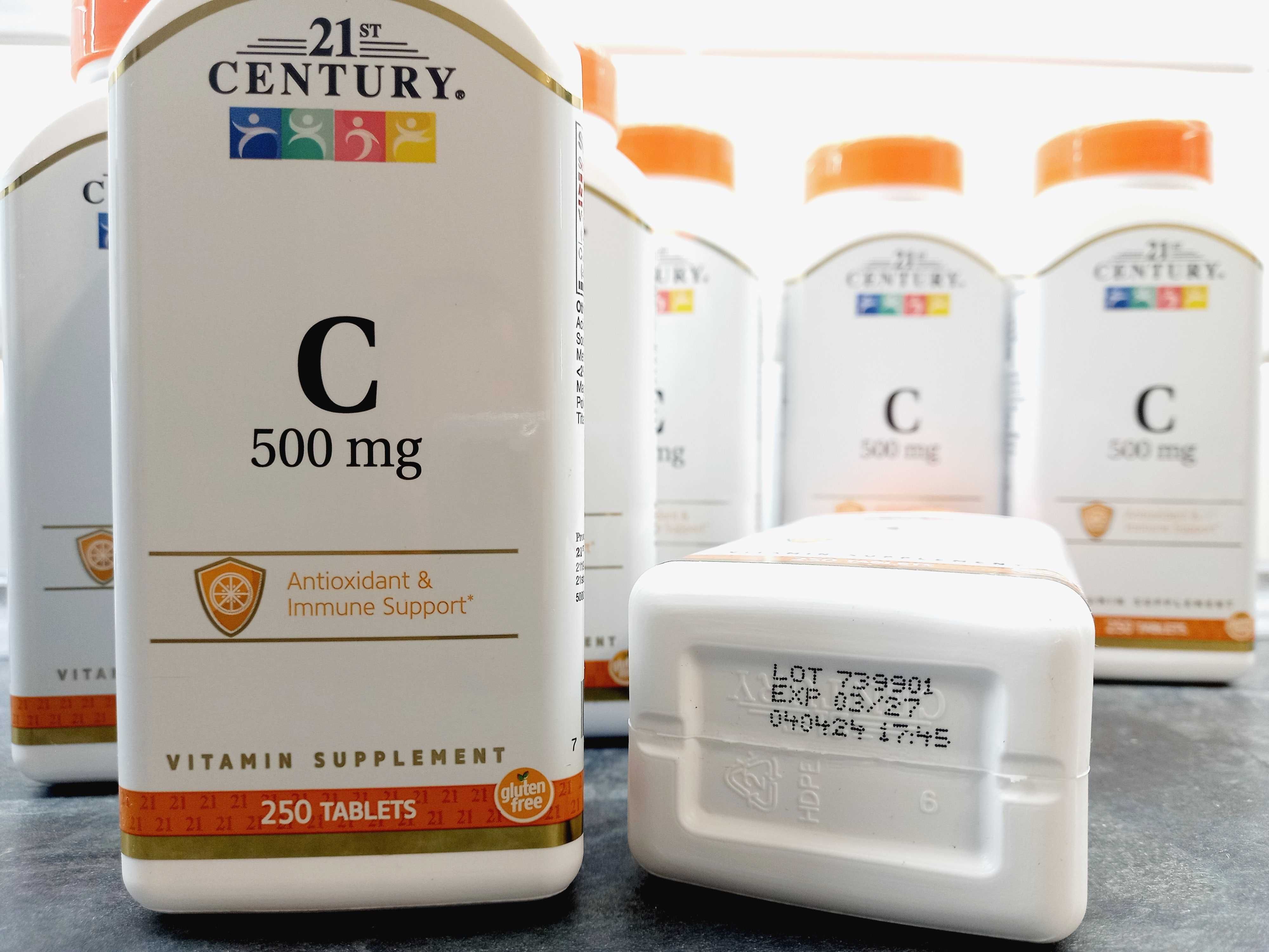 21st Century, Vitamin C-500 (250 таб), витамин С-500, вітамін С