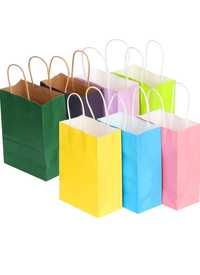 Kolorowe papierowe torby na prezenty 30sztuk