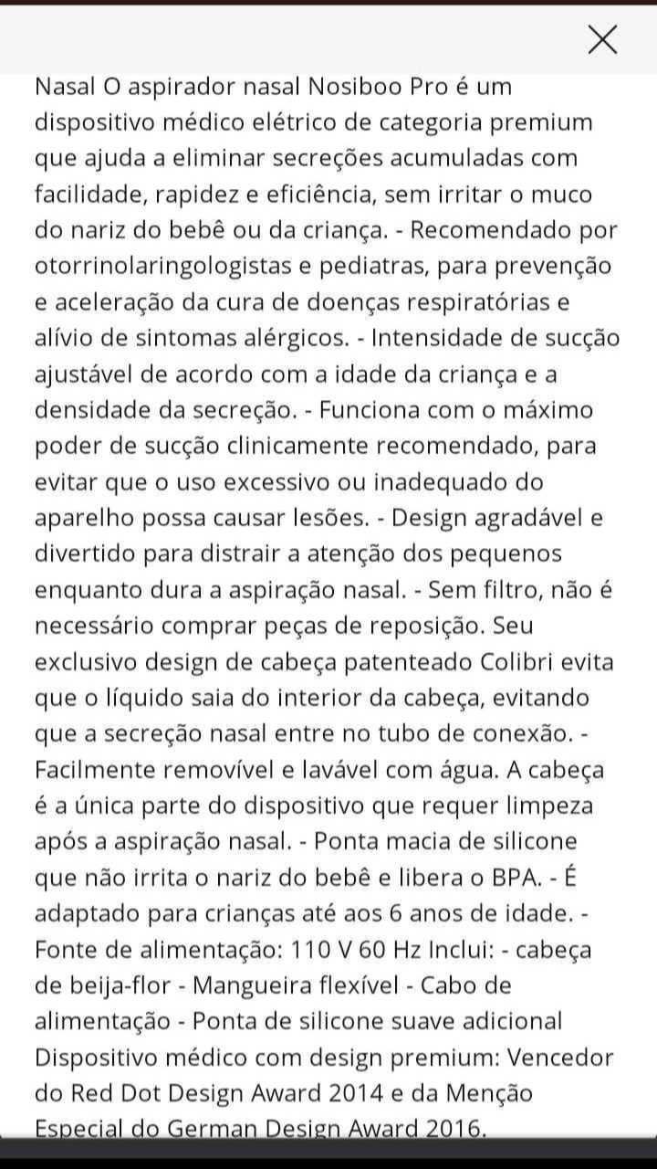 Aspirador nasal eléctrico Nosiboo Pro