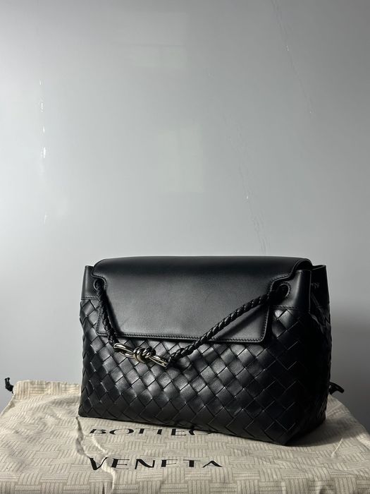 Torba męska BV Andiamo Knot Small czarna skóra jagnięca