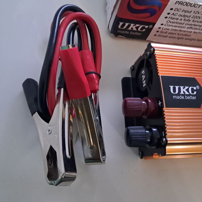 Інвертор автомобільний 12V-220 "UKC 1000W",перетворювач 12V-220V(USB,1