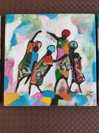 Quadro Pintura Africana