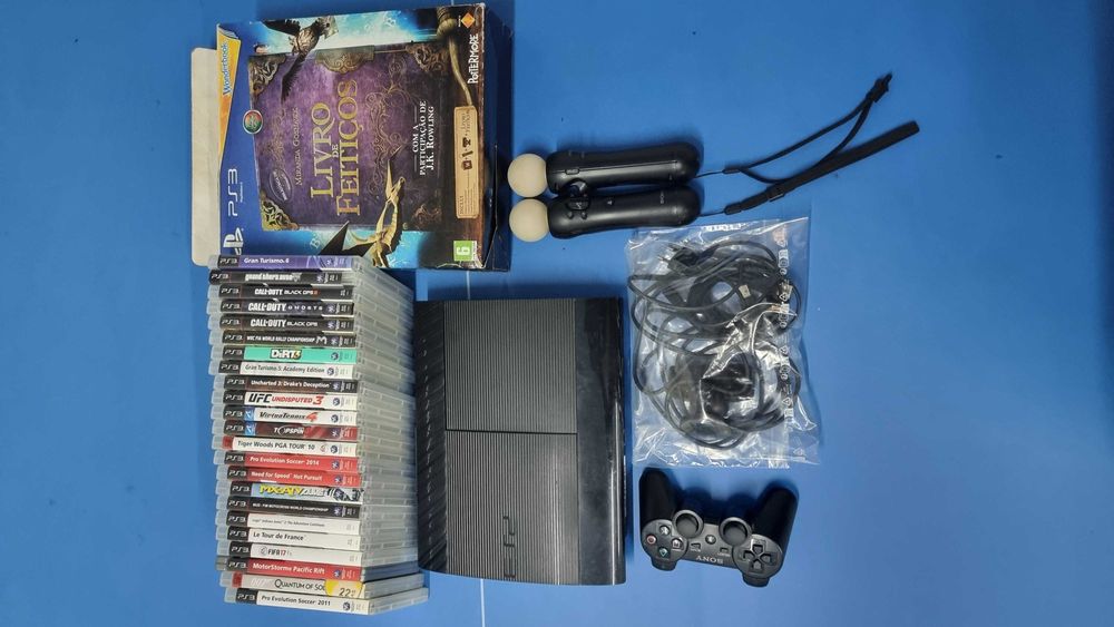 Playstation 3 500GB + Jogos + Microfones Singstar
