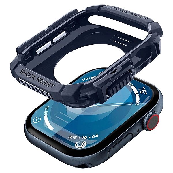 Etui Spigen Rugged Armor na Apple Watch 10/46 mm - granatowe