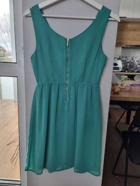 sukienka letnia zielona stradivarius S mini