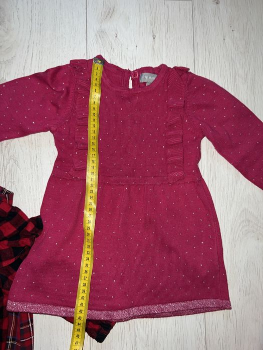 Плаття новорічне 6 місяців до 2-х років в клітинку