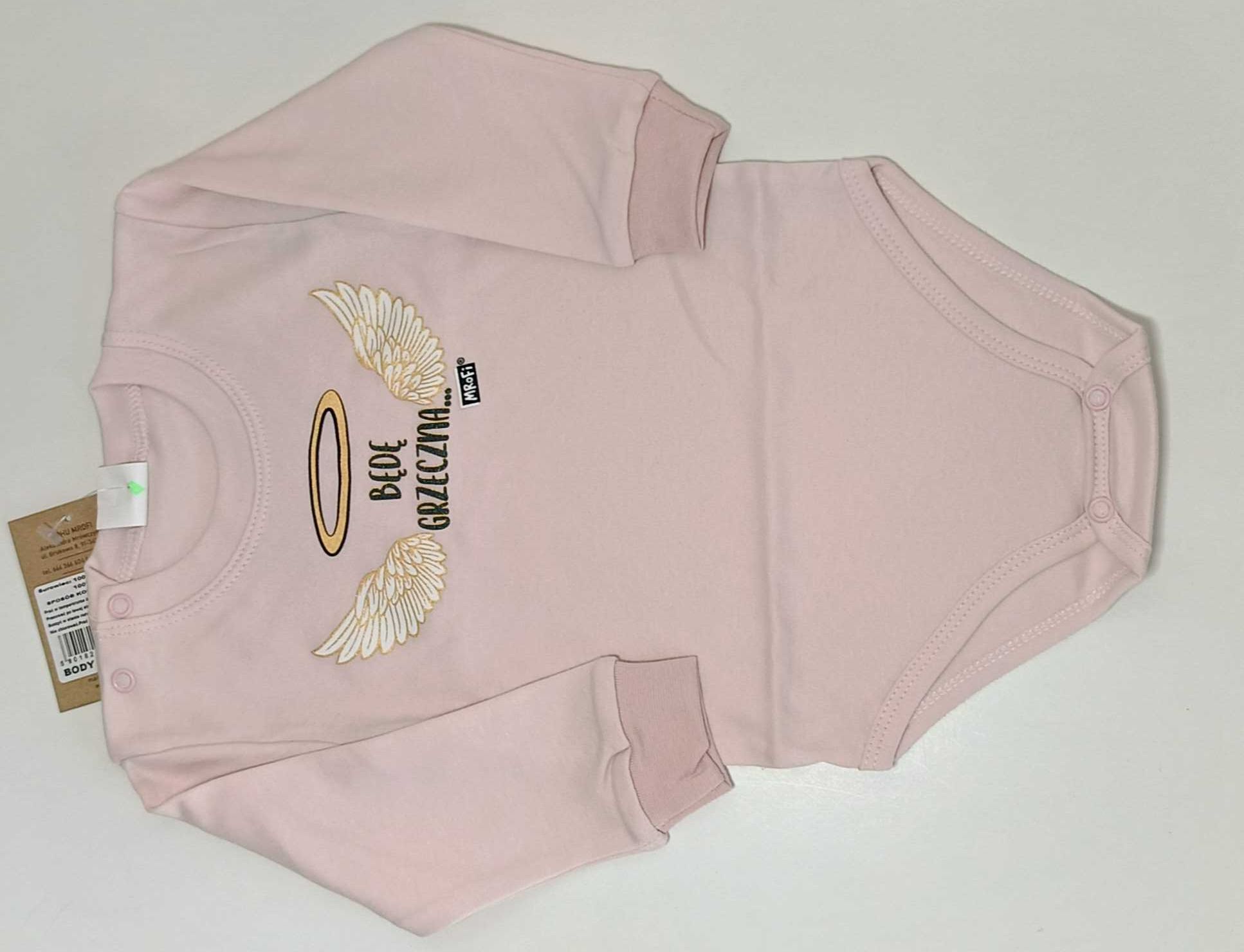 Mrofi body NAPISY Będę Grzeczna  rozmiar 80 cm