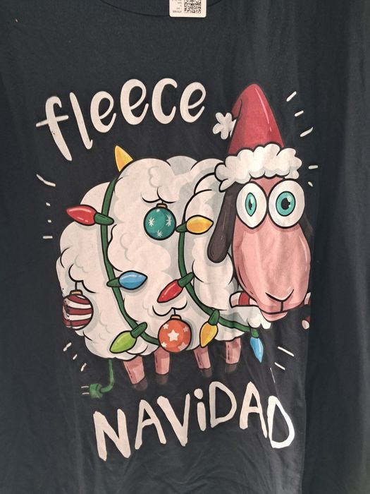 Czarna koszulka męska świąteczna 3xl