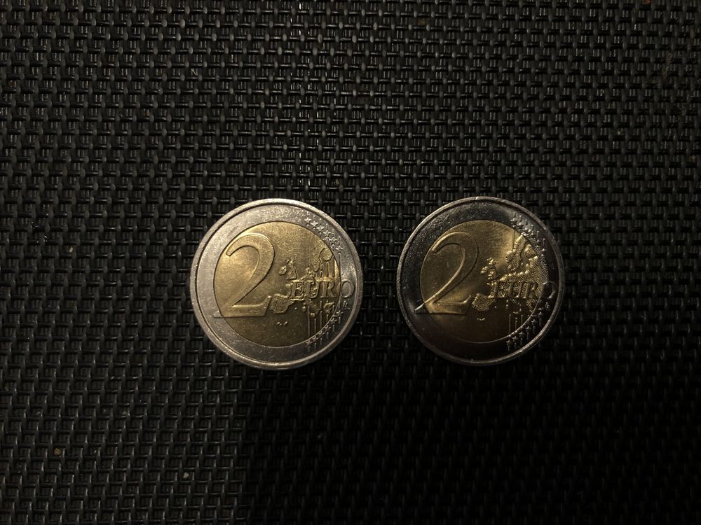 Moedas 2 Euros Grécia e França