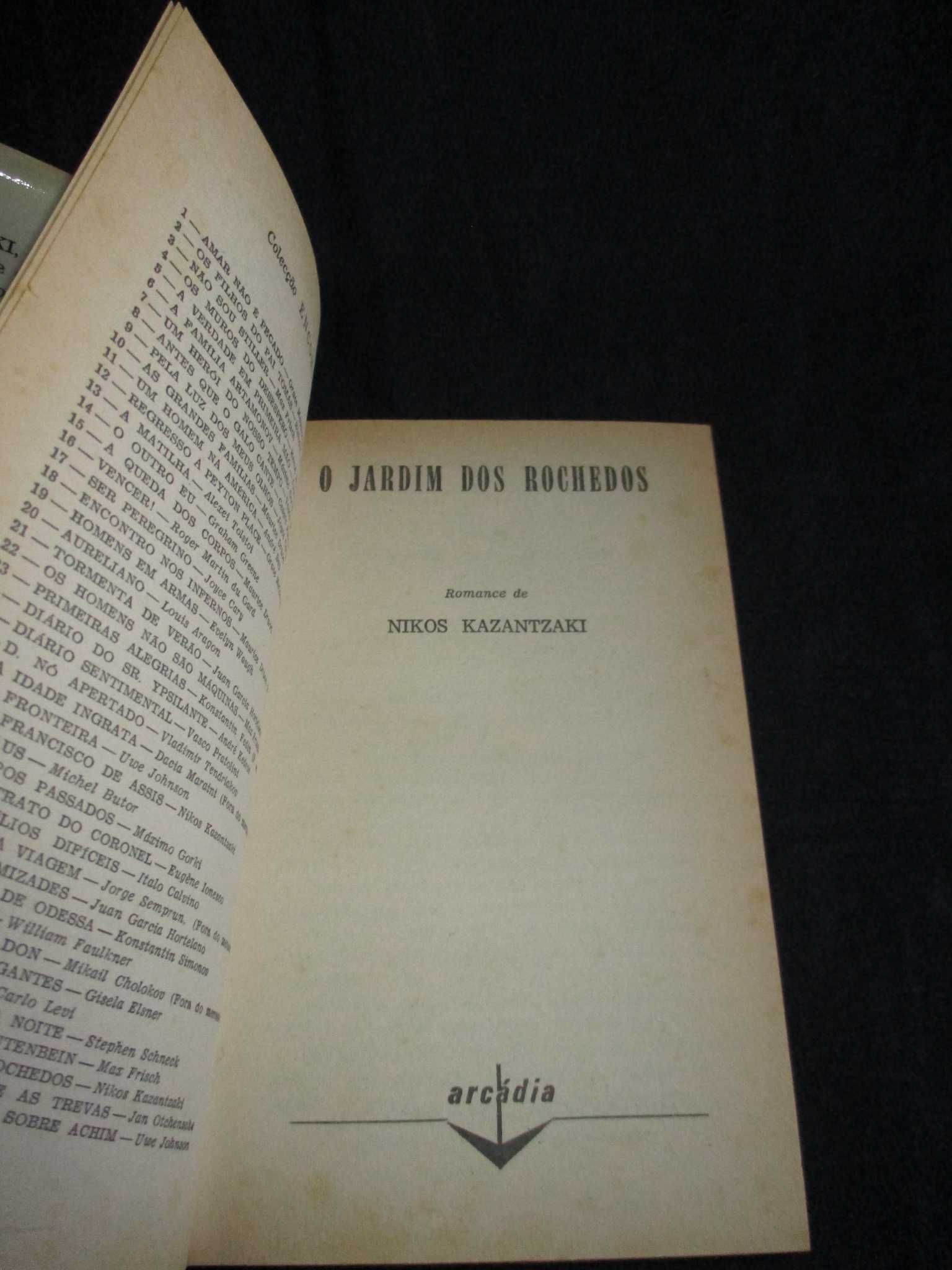 Livro O Jardim dos Rochedos Kazantzaki Arcádia