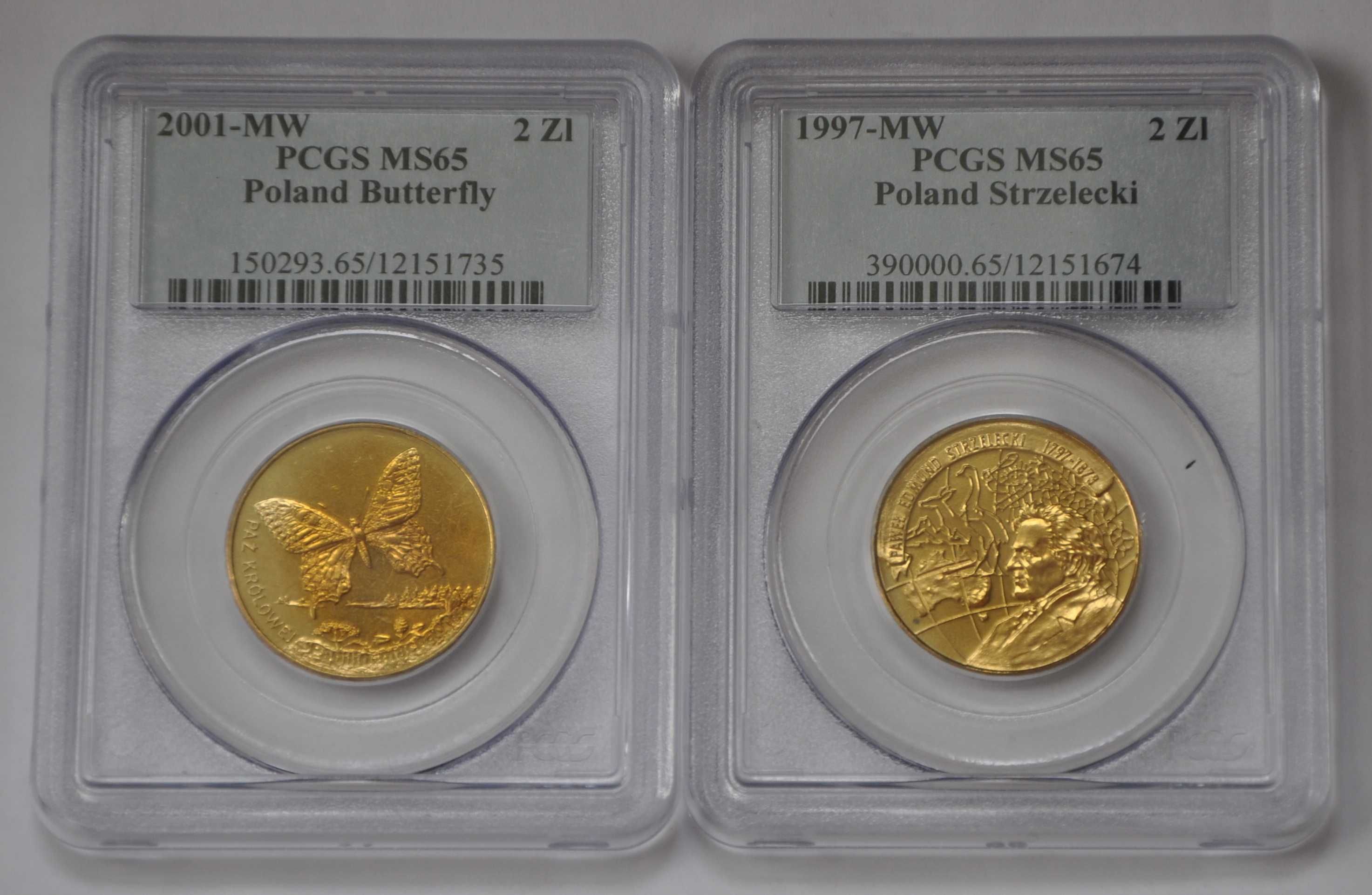 Zestaw 2 zł 1997 Strzelecki+2001 Paź królowej PCGS MS 65.