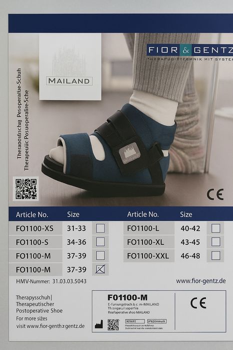 Післяопераційне ортопедичне взуття FIOR & GENTZ MAILAND FO1100  37-39