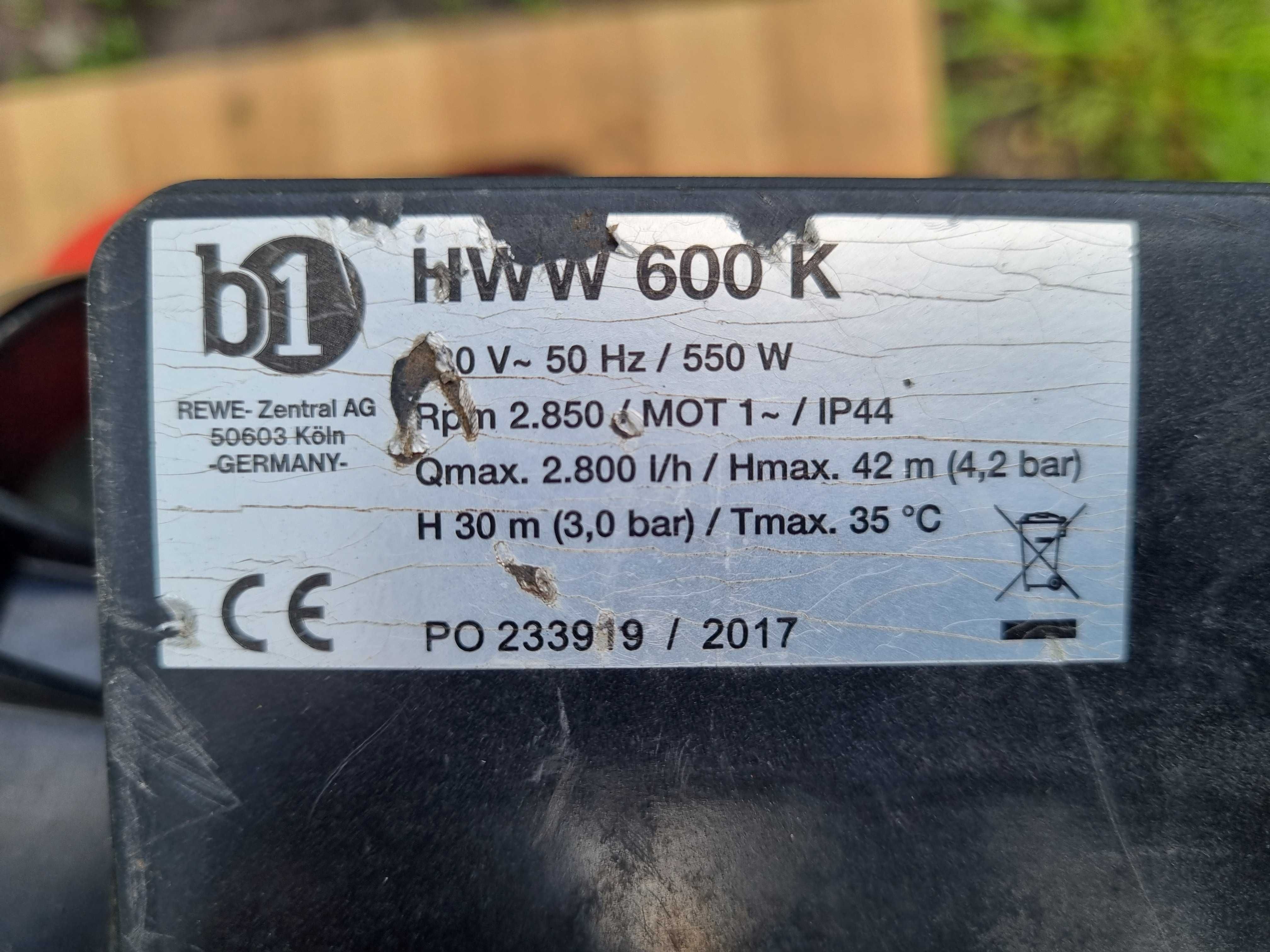 Hydrofor do wody czystej HWW600 K