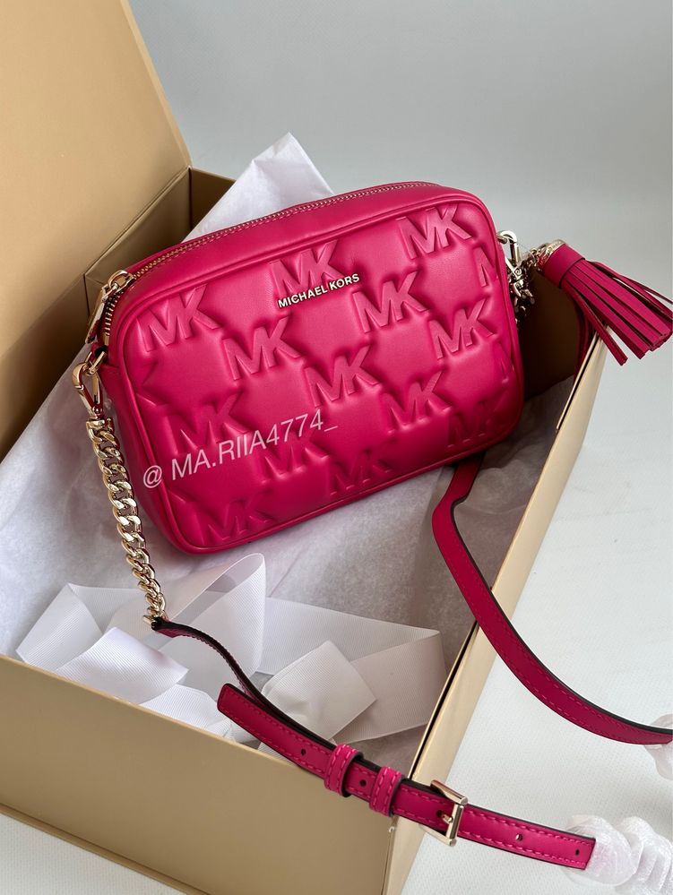 Сумка Michael KORS оригінал /Jet Set Medium Camera Bag Rubin Red