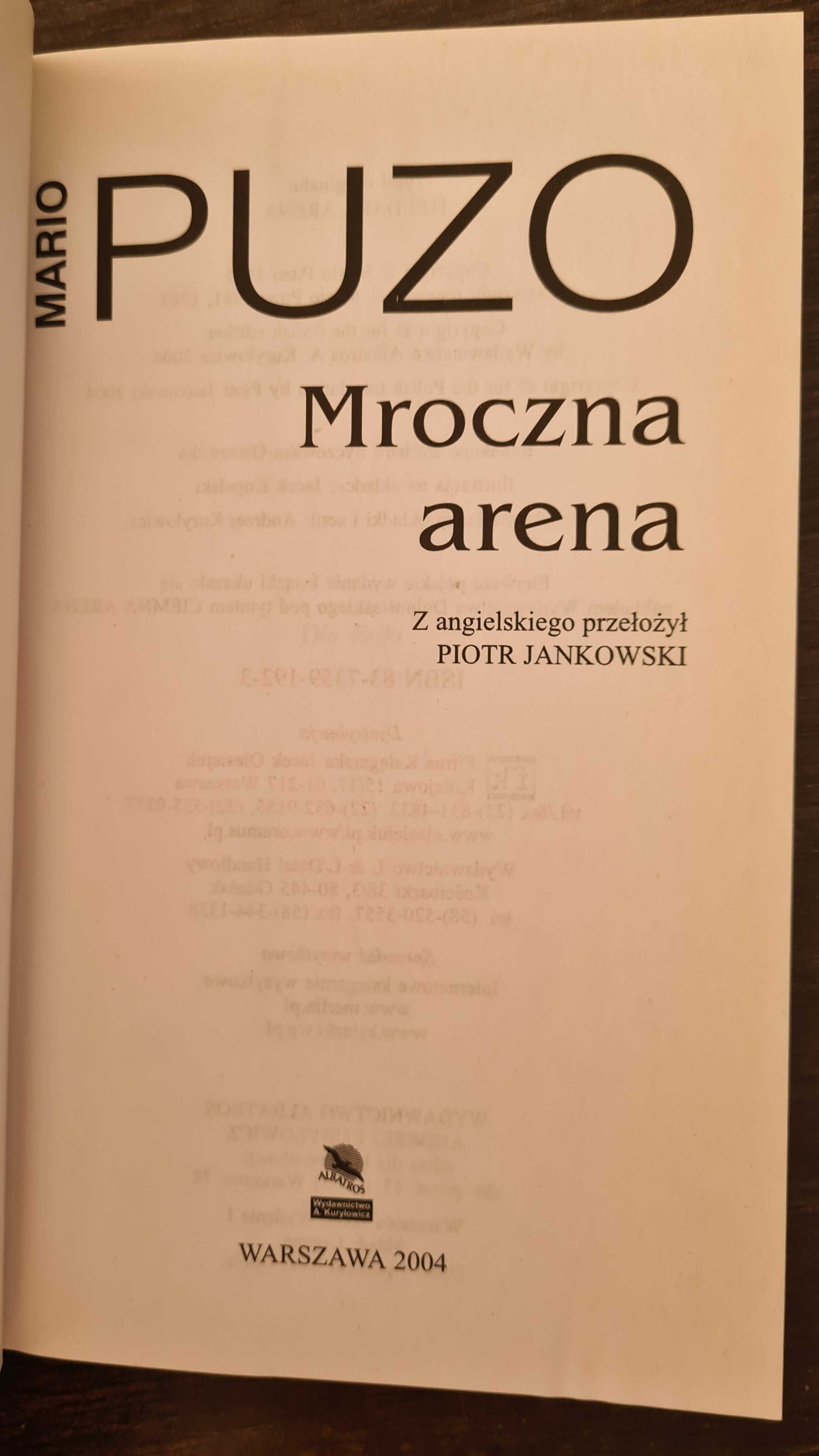 Książka: "Mroczna Arena" Mario Puzo