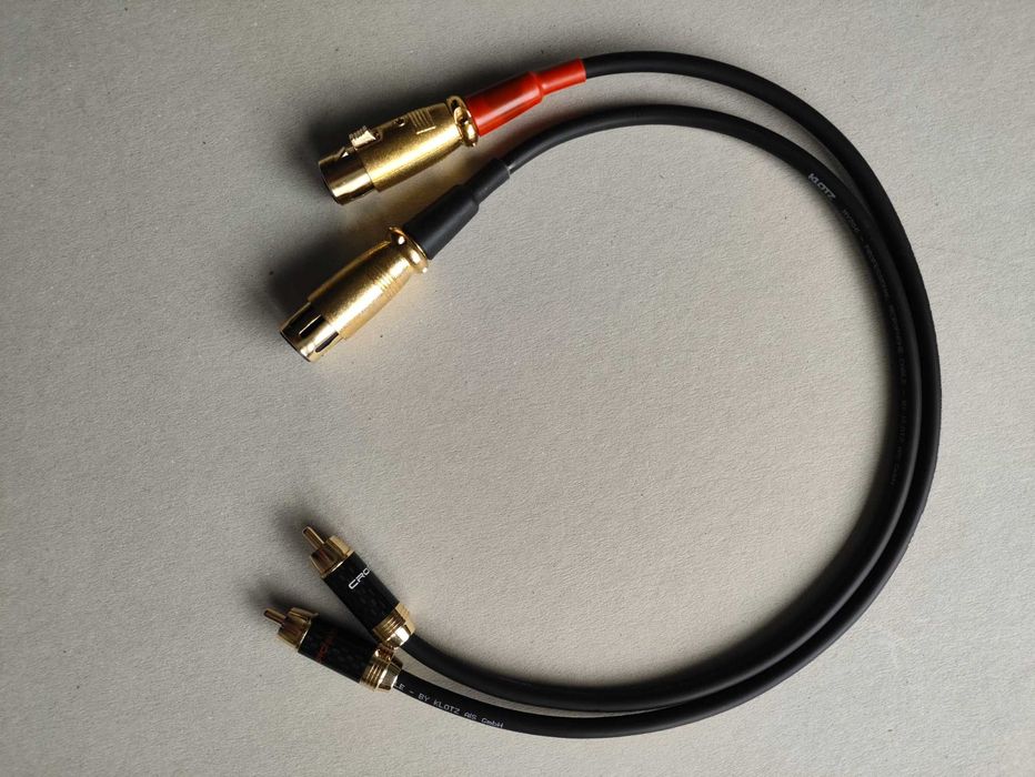Kabel przewód 2x XLR żeński - 2RCA Klotz MY206 0,5m