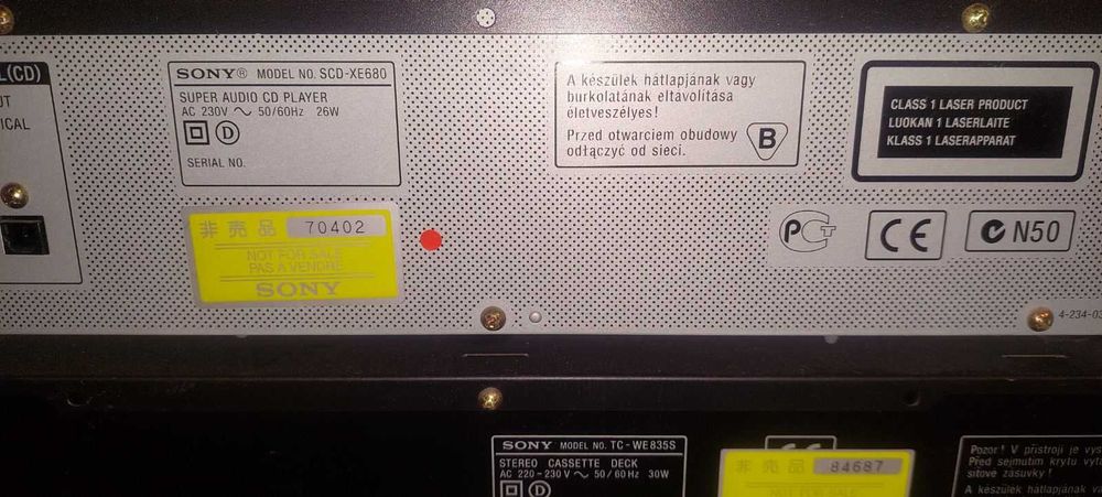 Музикальный центр, Акустическая система , Sony TC-WE 835S, SCD XE 680