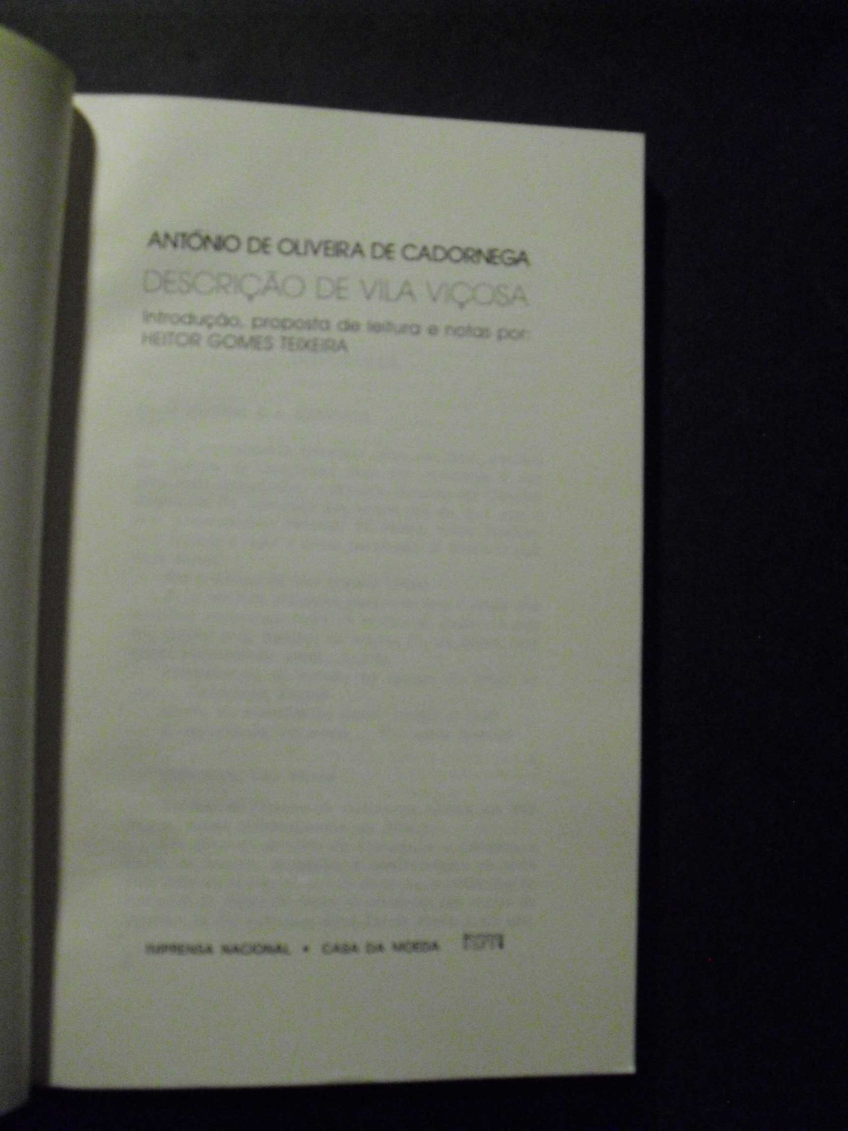 Teixeira (Heitor Gomes,)Descrição de Vila Viçosa;