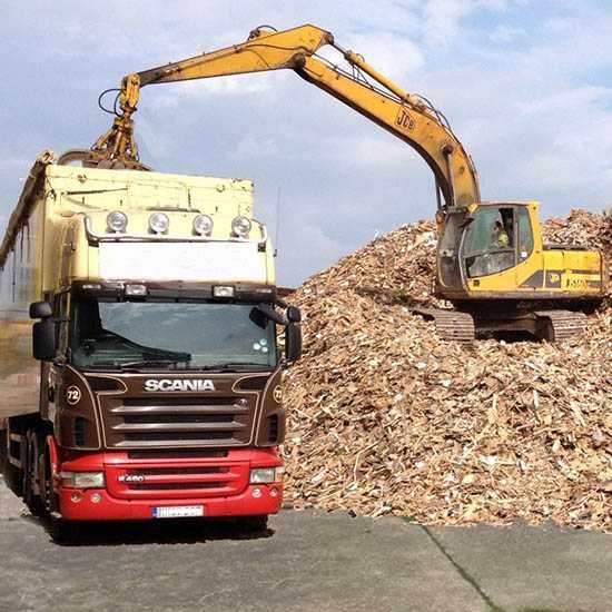 Recykling drewna poużytkowego, np: palety, karpina, płyta mdf, sklejka