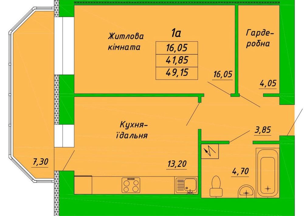 1-ка, Центр, Пушкарівська 22Д