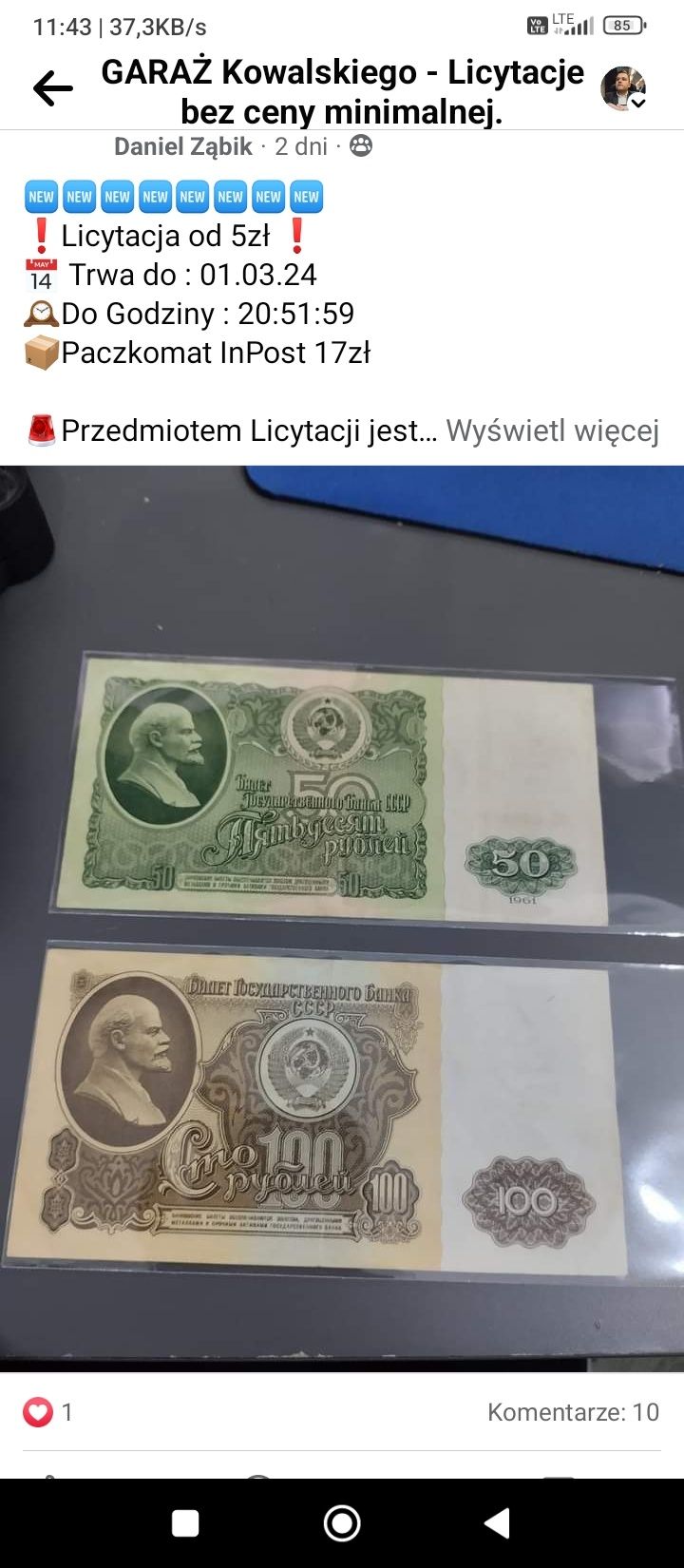 Stare banknoty 2szt ruble