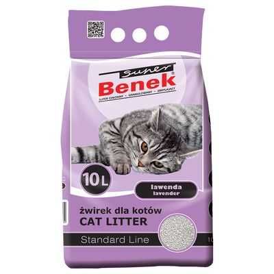 Żwirek dla kotów Super Benek Lawenda 10L