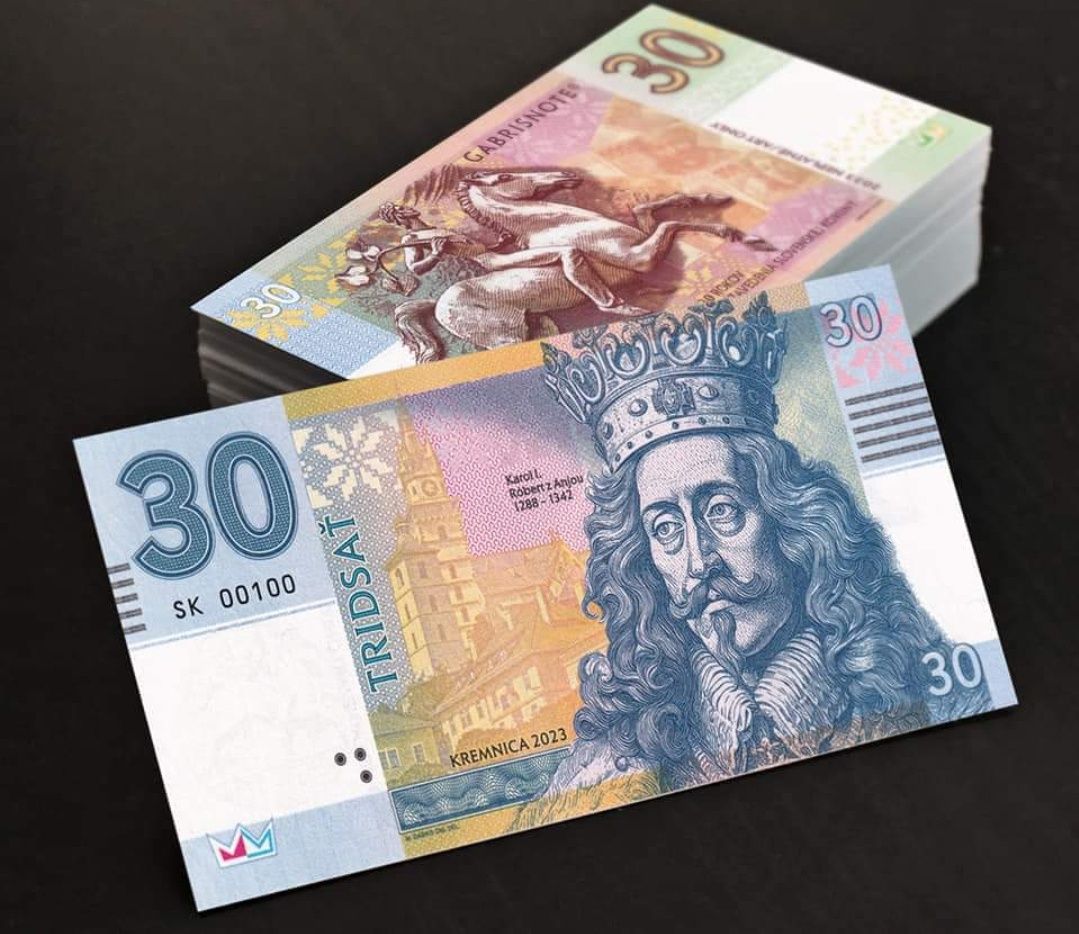 Bankot NOWOŚĆ 30 koron Karol I od Matej Gábryšia