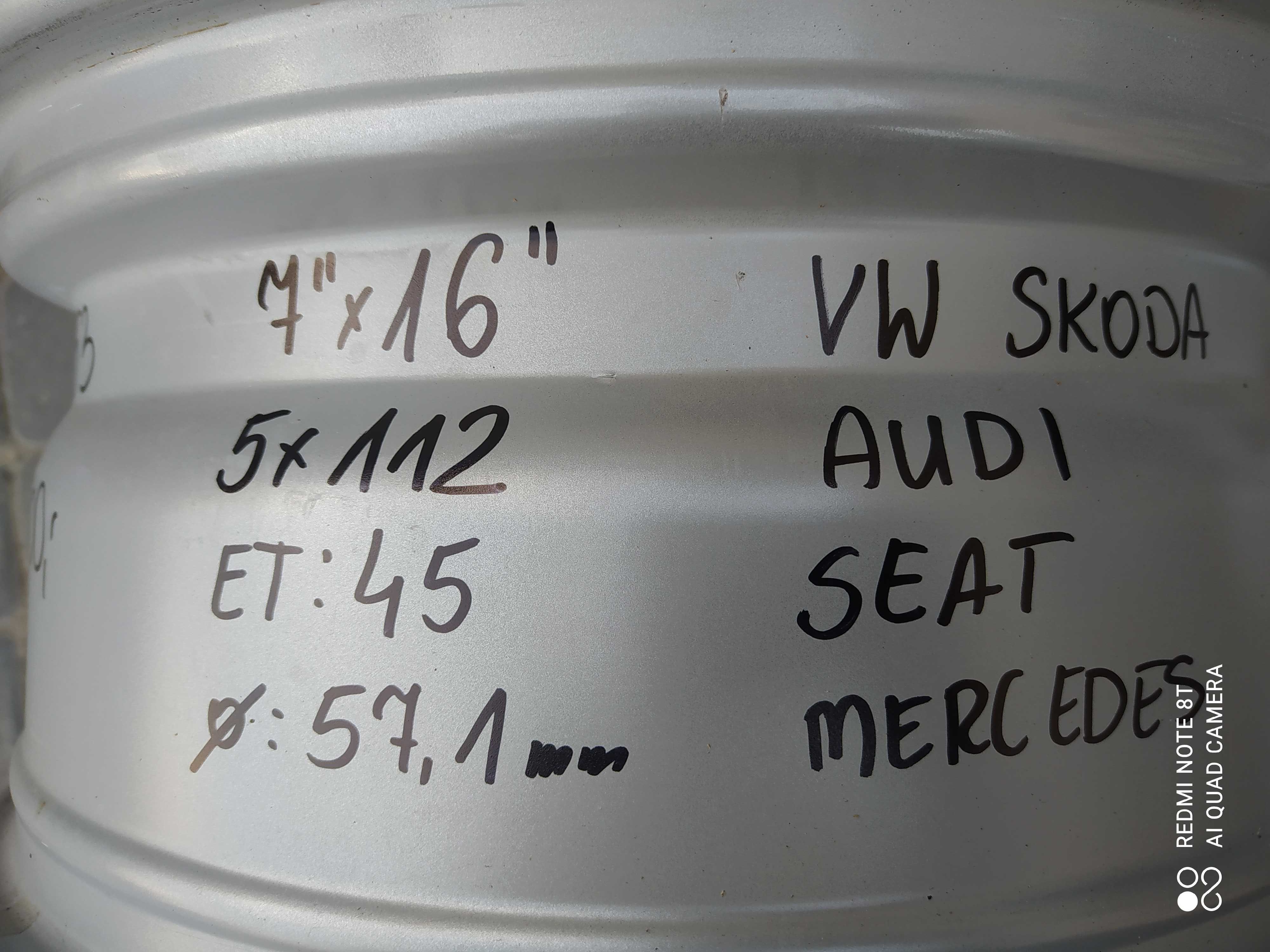 Alufelgi 16"  5x112 VW Audi Skoda Seat Mercedes 5x112